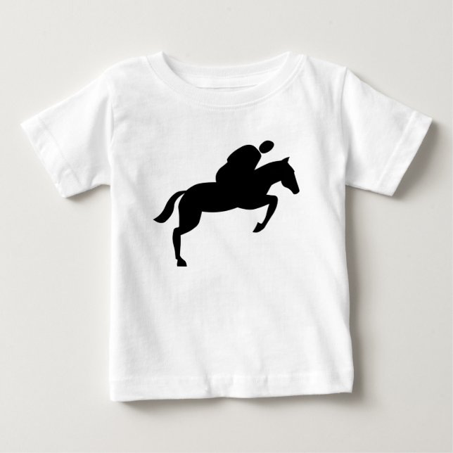 Camiseta De Bebé Salto de caballo - Negro (Anverso)