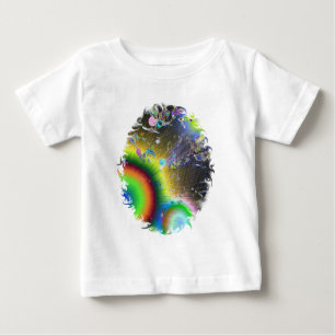 Camiseta De Bebé Salto de sol negativo con marco ovalado