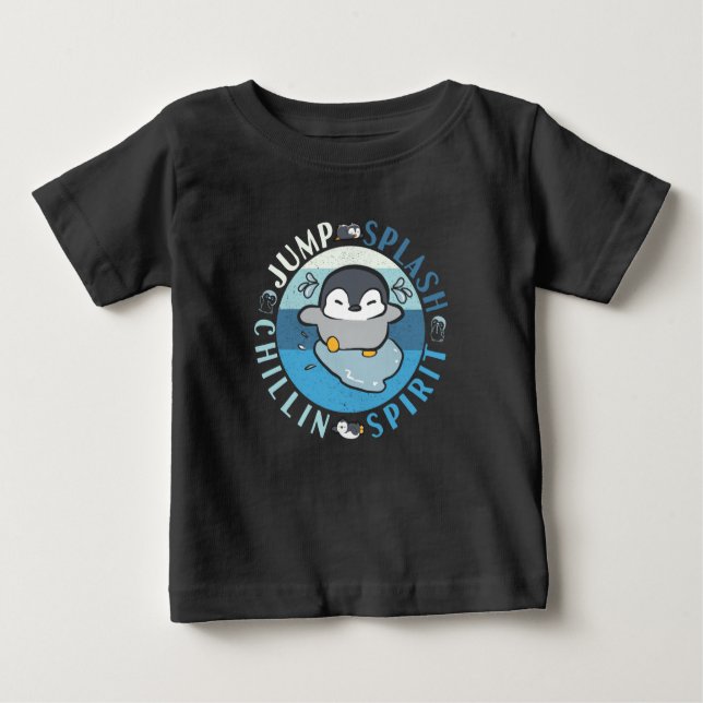 Camiseta De Bebé Salto Esplash Chillin Spirit - Siéntete pingüino b (Anverso)
