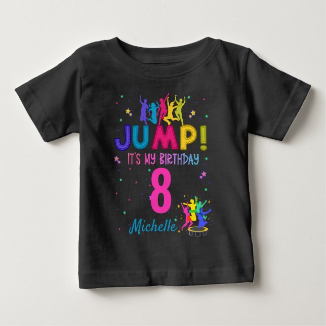 Camiseta De Bebé Salto Fiesta Es mi cumpleaños Trampoline Bonza (Anverso)
