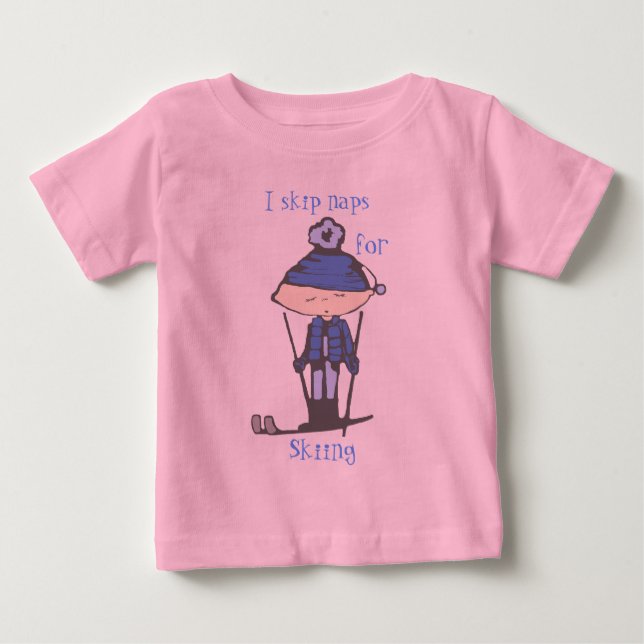 Camiseta De Bebé salto siestas para esquiar (Anverso)