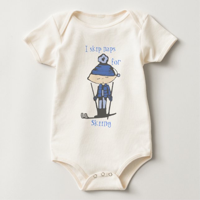 Camiseta De Bebé salto siestas para esquiar (Anverso)