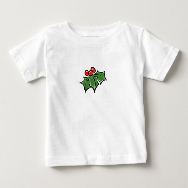 Camiseta De Bebé Saltos de Holly, bayas de Holly, vacaciones divert (Anverso)