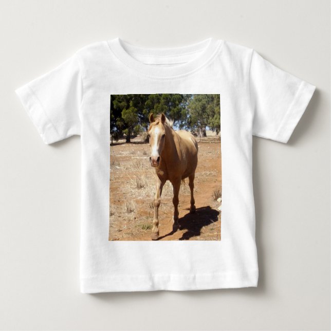 Camiseta De Bebé Saludo a Caballo de Palomino, (Anverso)