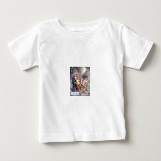 Camiseta De Bebé saludo-Maria-en-imagen (Anverso)
