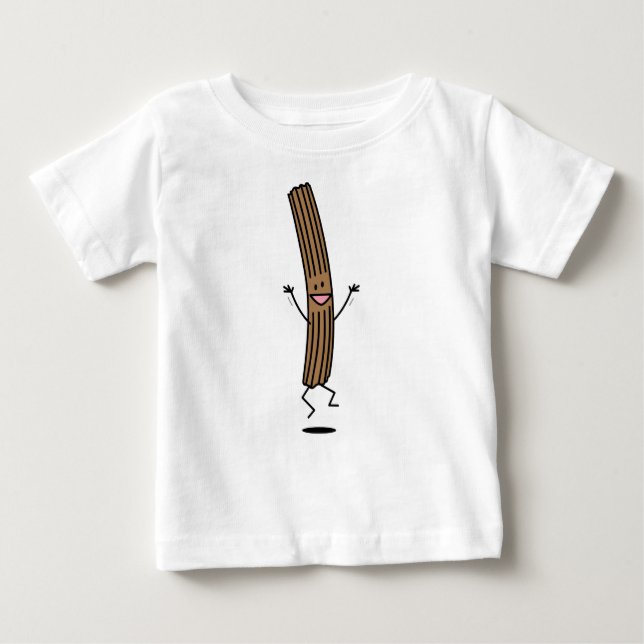 Camiseta De Bebé Saludo saltando a Churro (Anverso)