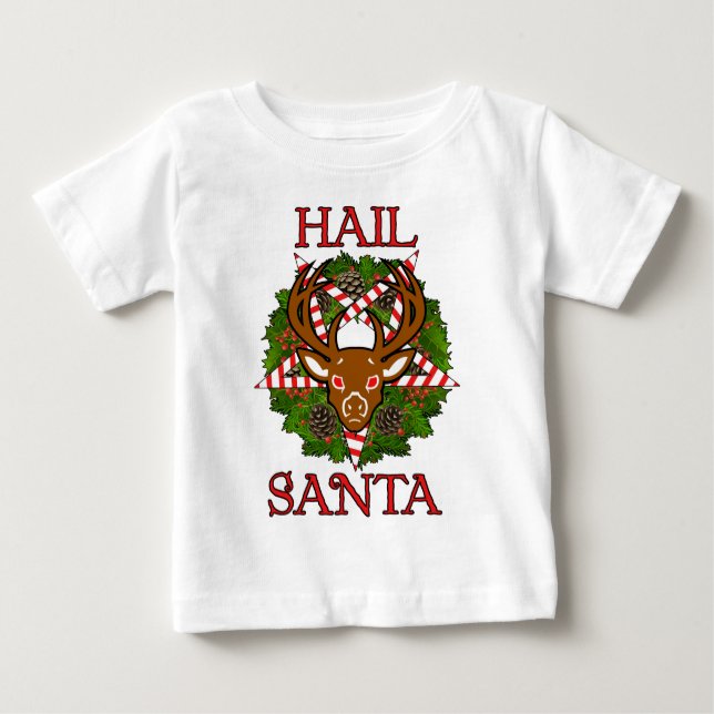 Camiseta De Bebé Saludo Santa (Anverso)