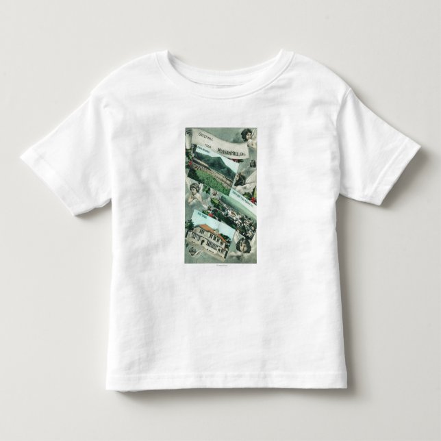 Camiseta De Bebé Saludos con de visiónes escénicas (Anverso)