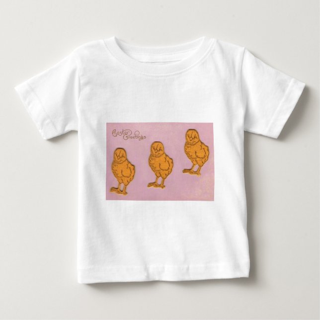 Camiseta De Bebé Saludos de Pascua Chicas Rosa (Anverso)