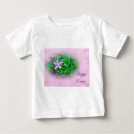 Camiseta De Bebé Saludos de Pascua Deptford Pink Wildflower