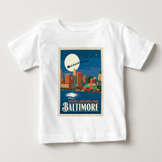 Camiseta De Bebé Saludos de temporada de Baltimore (Anverso)