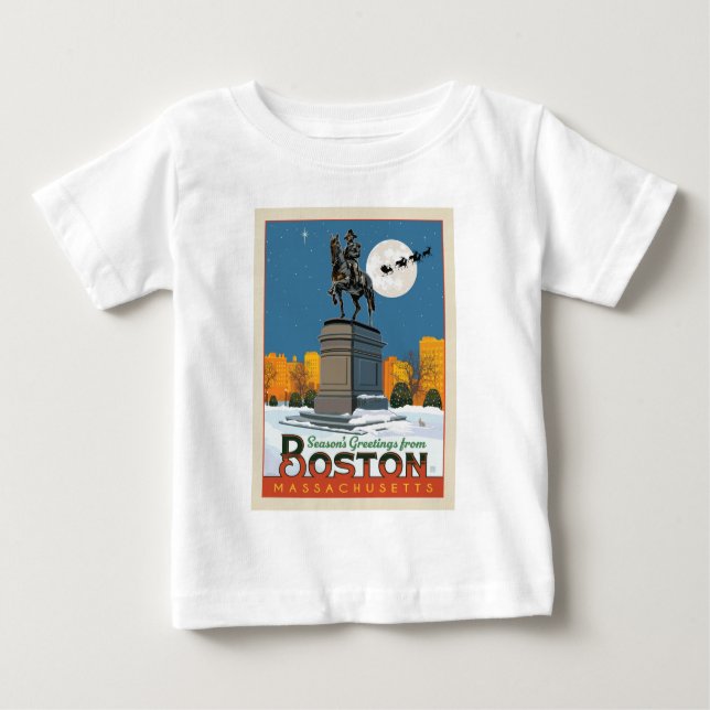 Camiseta De Bebé ¡Saludos de temporada desde Boston Common! (Anverso)