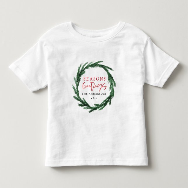 Camiseta De Bebé Saludos de temporada la acuarela fue una fiesta mo (Anverso)