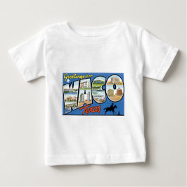 Camiseta De Bebé ¡Saludos de Waco, Tejas! Postal retra