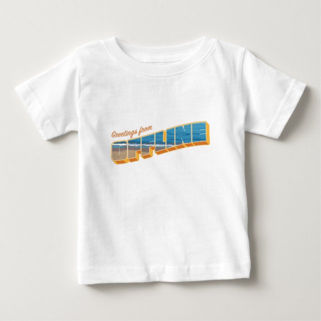Camiseta De Bebé Saludos desde fuera (Anverso)