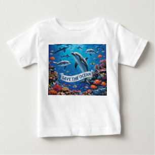 Camiseta De Bebé Salva el océano por favor