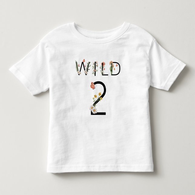 Camiseta De Bebé Salvaje a Flores Silvestres 2do Cumpleaños (Anverso)
