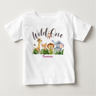 Camiseta De Bebé Salvaje de 1 año primer cumpleaños