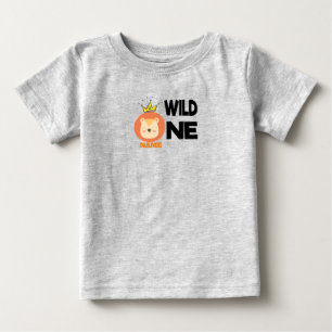 Camiseta De Bebé salvaje de un primer cumpleaños - juego de león 