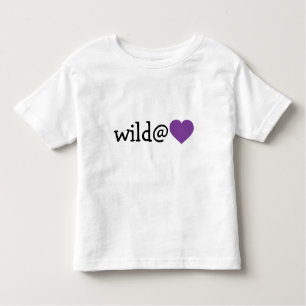 Camiseta De Bebé Salvaje en el corazón - Corazón morado