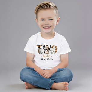 Camiseta de bebé salvaje para segundo cumpleaños e