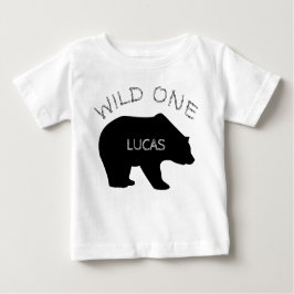 Camiseta De Bebé Salvaje Un Oso Woodland Primer Cumpleaños