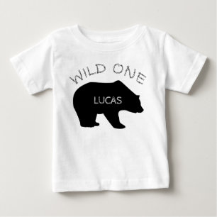 Camiseta De Bebé Salvaje Un Oso Woodland Primer Cumpleaños