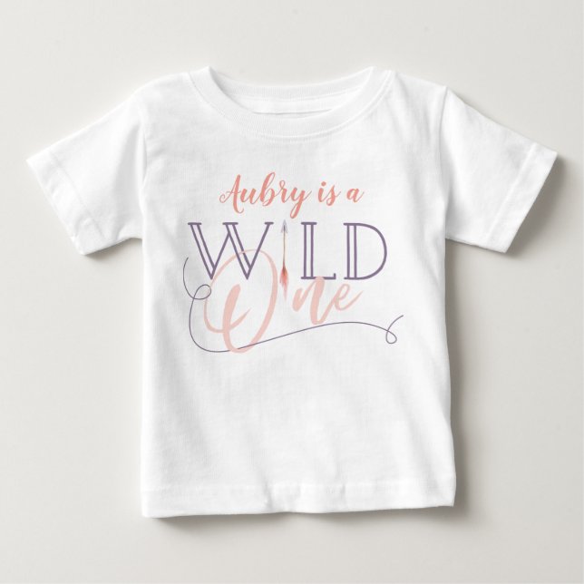 Camiseta De Bebé Salvaje un primer cumpleaños (Anverso)
