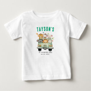 Camiseta De Bebé Salvaje Un Safari de la Selva Niño Primer cumpleañ