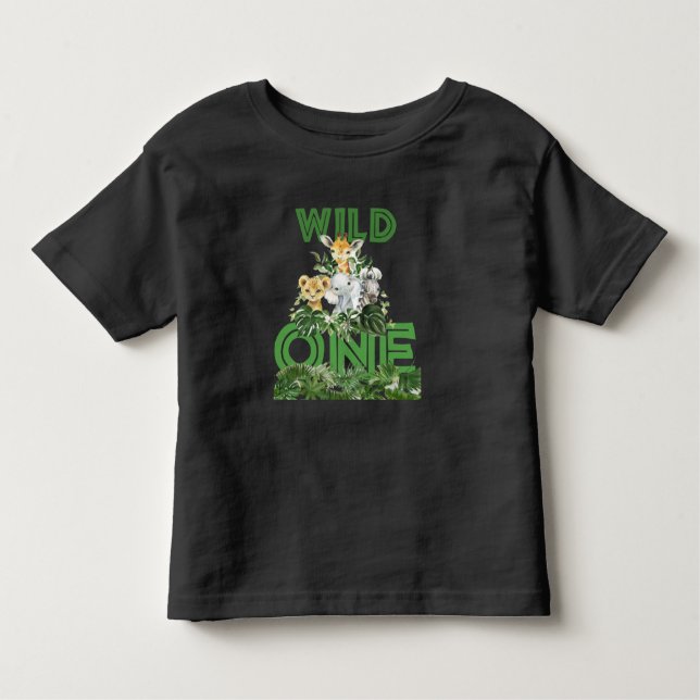 Camiseta De Bebé Salvaje Un Safari Primer Cumpleaños (Anverso)