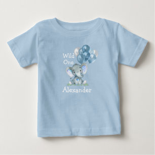 Camiseta De Bebé Salvaje Uno Cumpleaños 1er Cumpleaños Globos de El