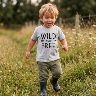 Camiseta De Bebé Salvaje y Libre