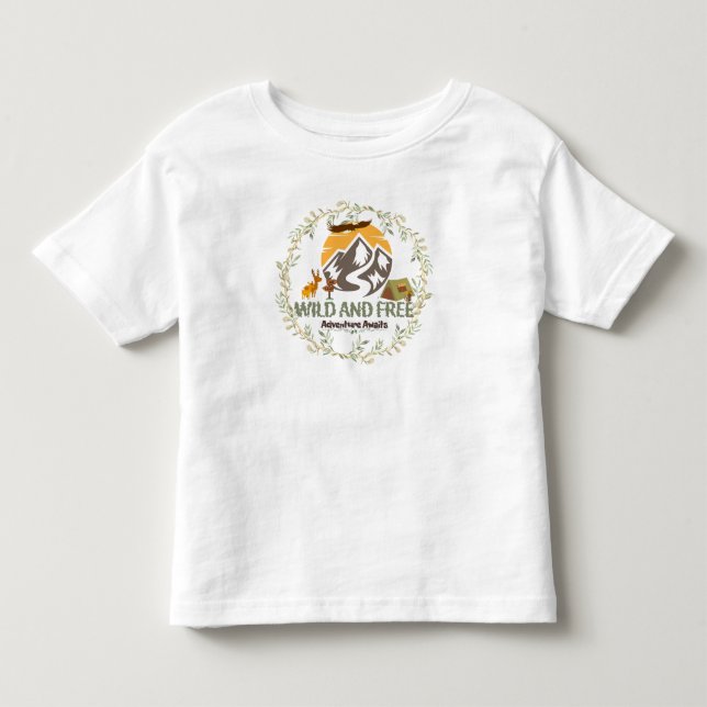Camiseta De Bebé Salvaje y libre - Adventure espera a su pequeño ca (Anverso)