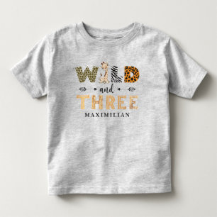 Camiseta De Bebé Salvaje y tres días de Safari Giraffe bebé Toddl