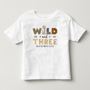 Camiseta De Bebé Salvaje y tres días de Safari Giraffe bebé Toddle