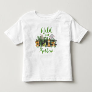 Camiseta De Bebé Salvajes y árboles 3er Safari Aniversario de la S