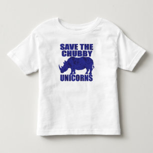 Camiseta De Bebé Salvar a los Unicornios Chubby