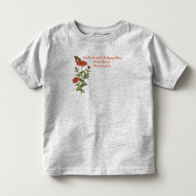 Camiseta De Bebé Salvar La Población De Mariposas Monarca (Anverso)