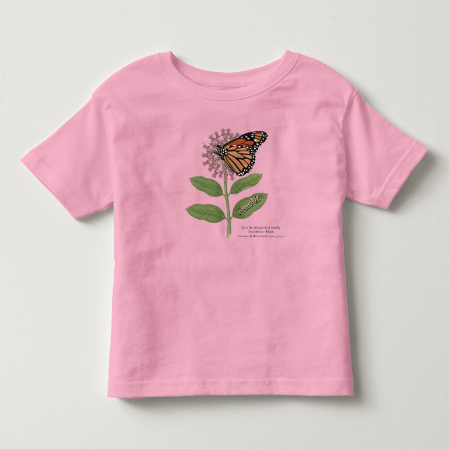 Camiseta De Bebé Salvar La Población De Mariposas Monarca (Anverso)