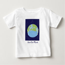 Camiseta De Bebé Salvar nuestro planeta Espacio Ultraterrestre Estr