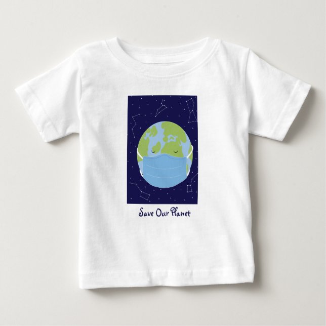 Camiseta De Bebé Salvar nuestro planeta Espacio Ultraterrestre Estr (Anverso)