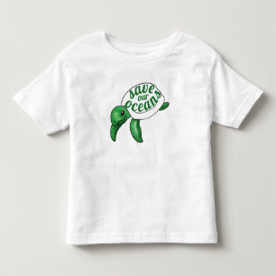 Camiseta De Bebé Salvemos nuestra tortuga marina oceánica