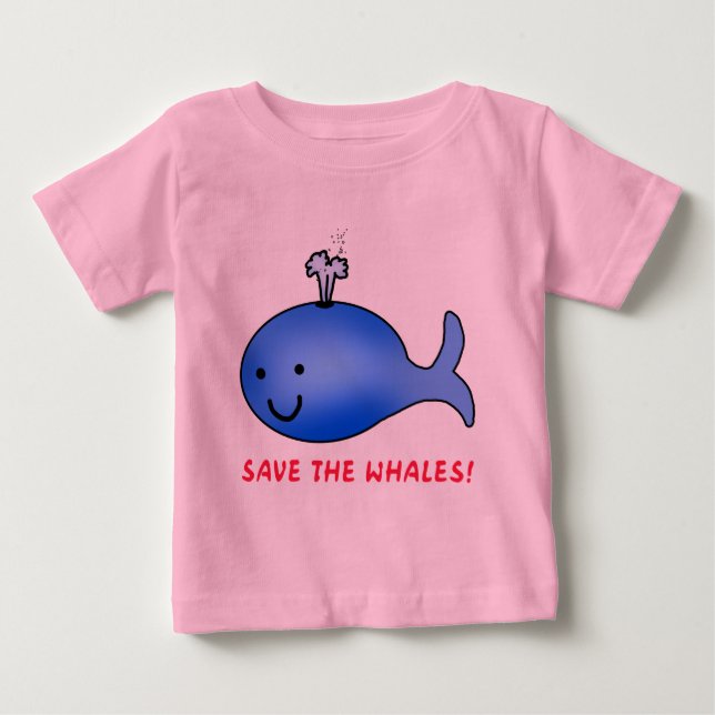 Camiseta De Bebé ¡Salven a las ballenas! (Anverso)