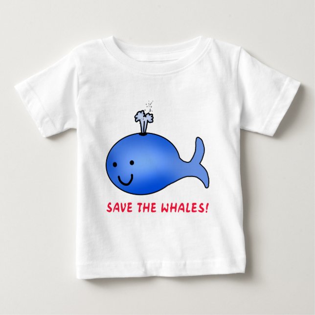 Camiseta De Bebé ¡Salven a las ballenas! (Anverso)