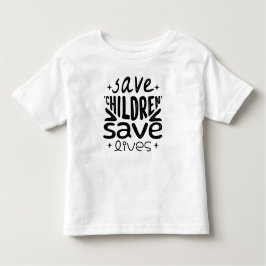 Camiseta De Bebé Salven niños, salven vidas
