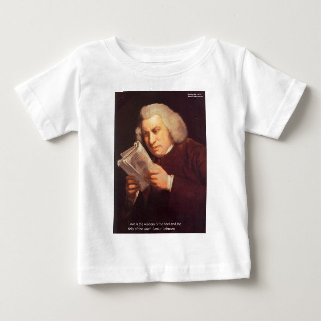 Camiseta De Bebé Samuel Johnson Amor Es Sabiduría Tarjetas De Regal (Anverso)