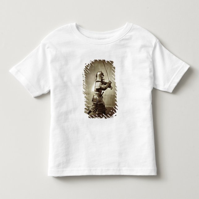 Camiseta De Bebé Samurai con la espada aumentada, c.1860 (impresión (Anverso)