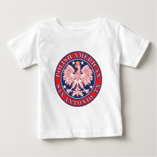 Camiseta De Bebé San Antonia Texas Águila Polaca Americana