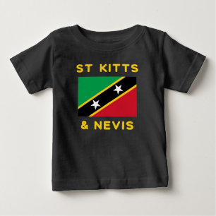 Camiseta De Bebé San Cristóbal Y Nevis Bandera Independencia Caribe