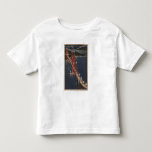 Camiseta De Bebé San Francisco, CA - opinión de la noche del Golde